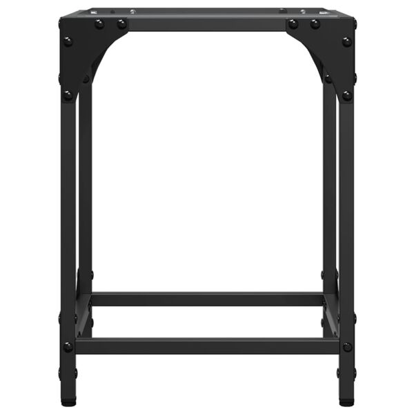 vidaXL Coffee Tables with Transparent Glass Top 2 pcs 30x30x40 cm Steel