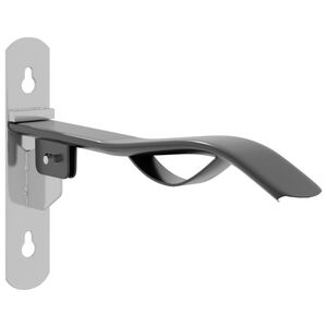 vidaXL Saddle Rack with Bridle Hook Single Arm Foldble Black Iron
