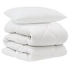 vidaXL Duvet with Pillow 2 pcs White Microfiber