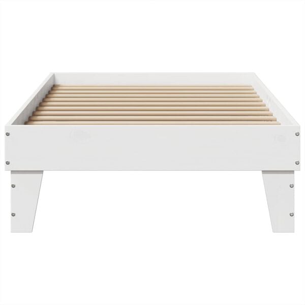vidaXL Bed Frame without Mattress White 90x200 cm Solid Wood Pine
