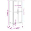 vidaXL Wardrobe FLORO Grey 77x53x171 cm Solid Wood Pine