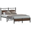 vidaXL Bed Frame without Mattress Brown Oak 120x200 cm Engineered Wood