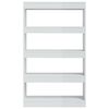 vidaXL Book Cabinet/Room Divider High Gloss White 80x30x135 cm Engineered Wood