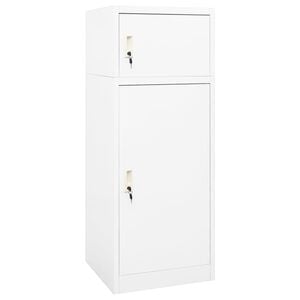 vidaXL Saddle Cabinet White 53x53x140 cm Steel
