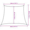 vidaXL Sunshade Sail 160 g/m&sup2; Beige 3/4x3 m HDPE