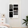 vidaXL Mirror Jewellery Cabinet Wall Mounted White 37.5x10x106 cm