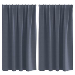 vidaXL Blackout Curtains with Rings 2 pcs Anthracite 140 x 140 cm