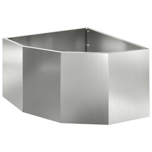 vidaXL Corner Planter Silver 60 x 60 x 35 cm Galvanised steel