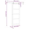 vidaXL Sliding Door White 93 x 232 cm Solid Pine Wood