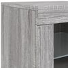 vidaXL Side Cabinets with LED Lights 2 pcs Grey Sonoma Engineered Wood