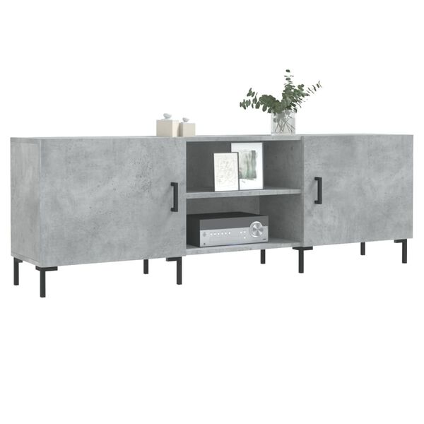 vidaXL TV Cabinet Concrete Grey 150x30x50 cm Engineered Wood