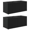 vidaXL Garden Planters with 2 Pots 2 pcs Black 72x30x32 cm Poly Rattan