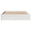 vidaXL Bed Frame without Mattress White 135x190 cm Double Solid Wood Pine