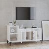 vidaXL TV Cabinet High Gloss White 100x35x55 cm Engineered Wood