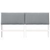vidaXL Upholstered Headboard Light Grey 200 cm Solid Pine Wood