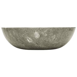 vidaXL Sink Grey &Oslash;40x12 cm Marble