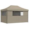 vidaXL Party Tent Folding Taupe 292 x 440 x 315 cm Oxford Fabric