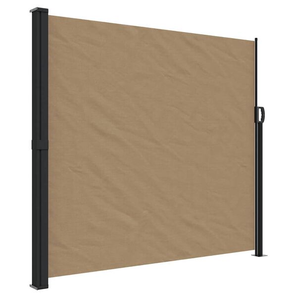 vidaXL Retractable Side Awning Taupe 180x600 cm
