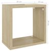 vidaXL Wall Cube Shelves 4 pcs White and Sonoma Oak 26x15x26 cm