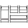 vidaXL 4 Piece Wall Shelf Set with Bars Grey Sonoma Engineered Wood