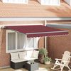 vidaXL Automatic Retractable Awning Burgundy 300x250 cm