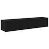 vidaXL TV Wall Cabinet 2 pcs Black Oak 80 x 35 x 31 cm Engineered Wood