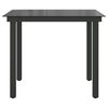 vidaXL Garden Table Black 80x80x74 cm Aluminium and Glass