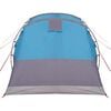 vidaXL Camping Tent Tunnel 3-Person Blue Waterproof