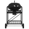 vidaXL Outdoor Grill with Wheel Black 91 x 71 x 107 cm Metal