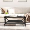 vidaXL Coffee Table Black Oak 90 x 50 x 40 cm