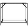 vidaXL Console Table with Black Glass Top 98x35x81 cm Steel
