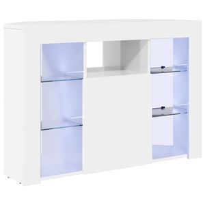 vidaXL Corner LED TV Cabinet Wall-mounted High gloss White 100x40x68cm