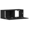 vidaXL TV Cabinet 2 pcs Black Oak 80 x 30 x 30 cm Engineered Wood