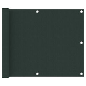 vidaXL Balcony Screen Dark Green 75x300 cm Oxford Fabric
