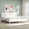 vidaXL Bed Frame without Mattress White 200x200 cm Solid Wood
