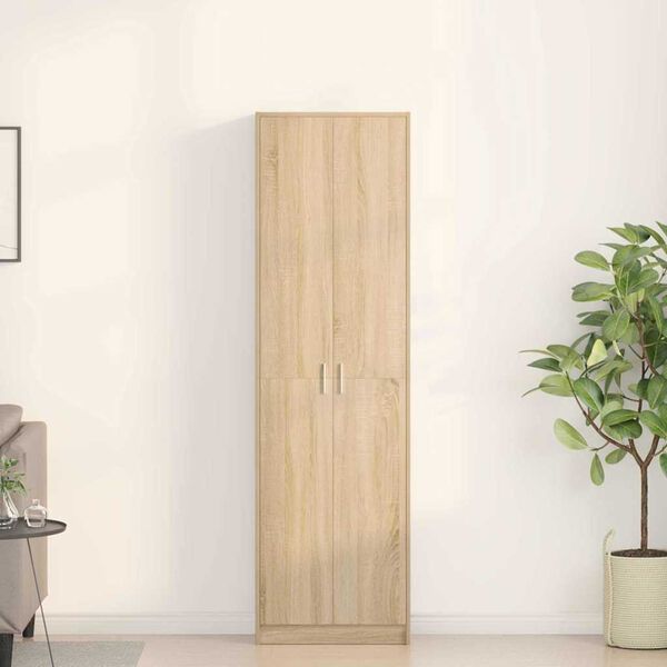 vidaXL Wardrobe with Shelf Sonoma Oak 55 x 25 x 189 cm Engineered Wood