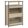 vidaXL Shoe Cabinet Sonoma Oak 75x34x112 cm Engineered Wood