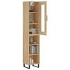 vidaXL Highboard Sonoma Oak 34.5x34x180 cm Engineered Wood