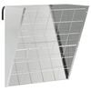 vidaXL Hanging Hay Feeder Silver 61 x 33 x 66 cm Galvanised Steel
