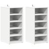 vidaXL Shoe Cabinets 2 pcs White 31.5x35x70 cm Engineered Wood