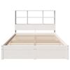 vidaXL Bookcase Bed without Mattress White 140x190cm Solid Wood Pine