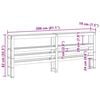 vidaXL Headboard with Shelves Wax Brown 200 cm Solid Wood Pine