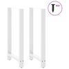 vidaXL Bar Table Legs White 2 pcs 60x(110-111) cm Steel