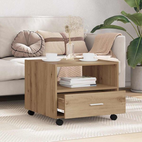 vidaXL Coffee Table Artisan Oak 55 x 55 x 45cm Engineered Wood