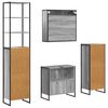 vidaXL Bathroom Furniture Set with Drawer Grey Sonoma Engineered Wood