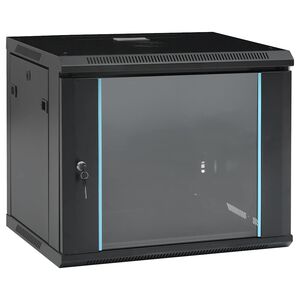 vidaXL Network cabinets with Storage Black 600 x 450 x 510 mm Steel