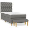 vidaXL Box Spring Bed with Mattress Dark Grey 80x200 cm Fabric