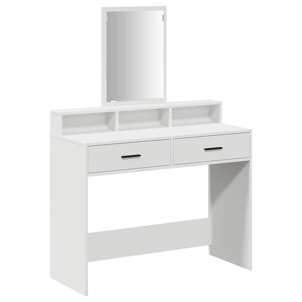 vidaXL Dressing Table White 100 x 41 x 140 cm Engineered Wood