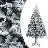 vidaXL Artificial Christmas Tree with Flocked Snow Green 180 cm PVC