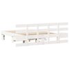 vidaXL Bed Frame with Headboard White 140 x 190 cm Solid Pine Wood